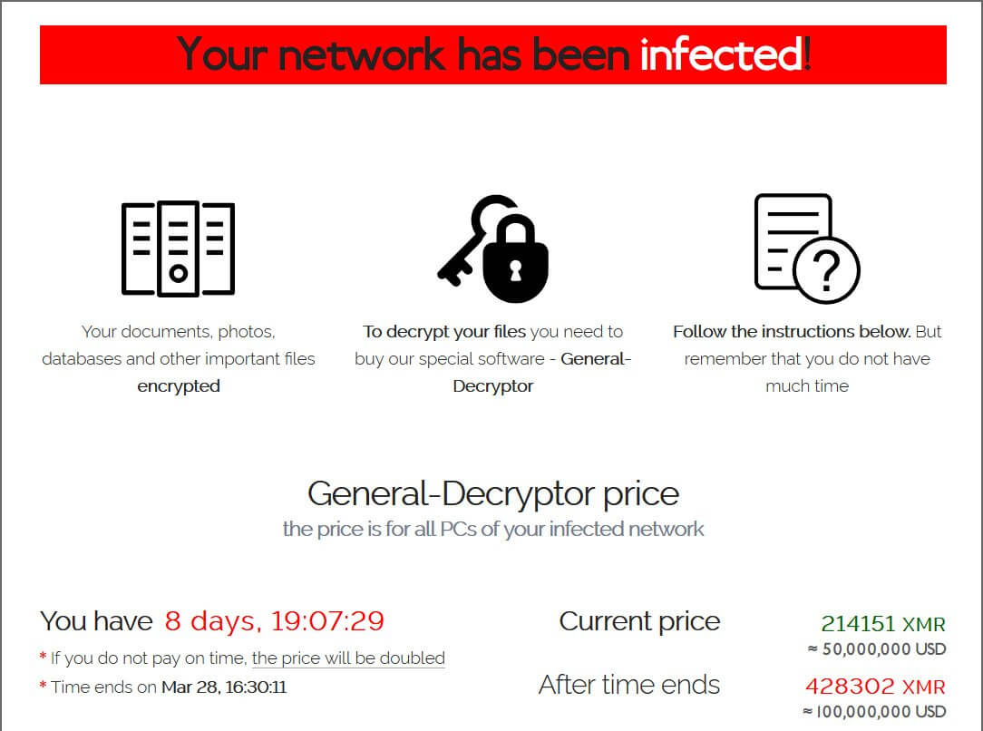 Acer ransom demand on Tor payment site - source: bleepingcomputer.com