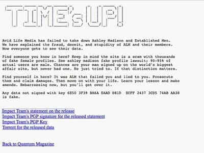 Hackers Finally Post Stolen Ashley Madison Data