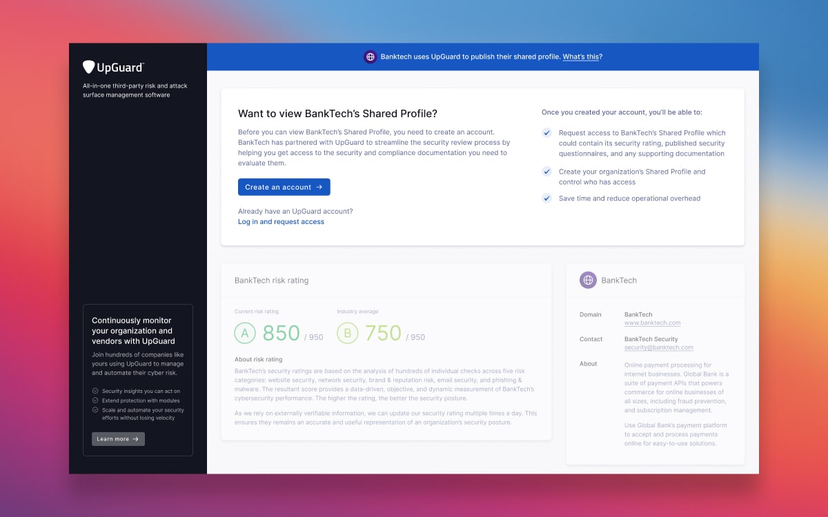 Public links for Shared Profiles
