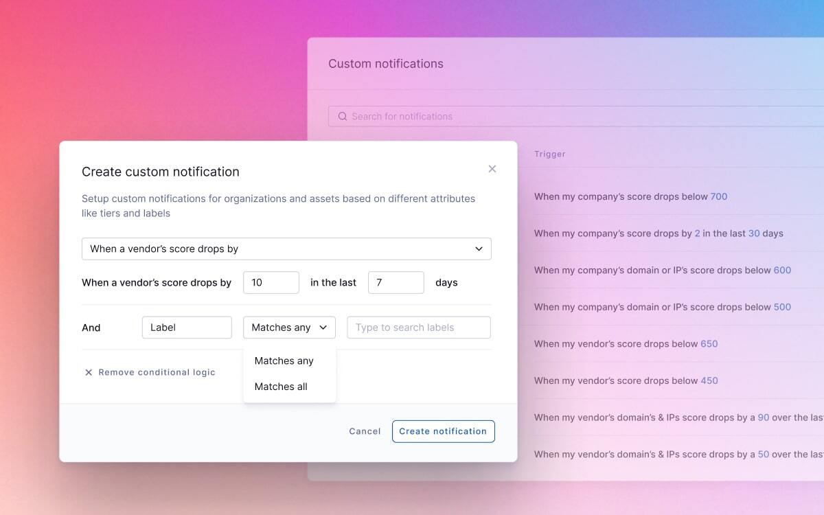 Trigger notifications and integrations based on tiers or labels