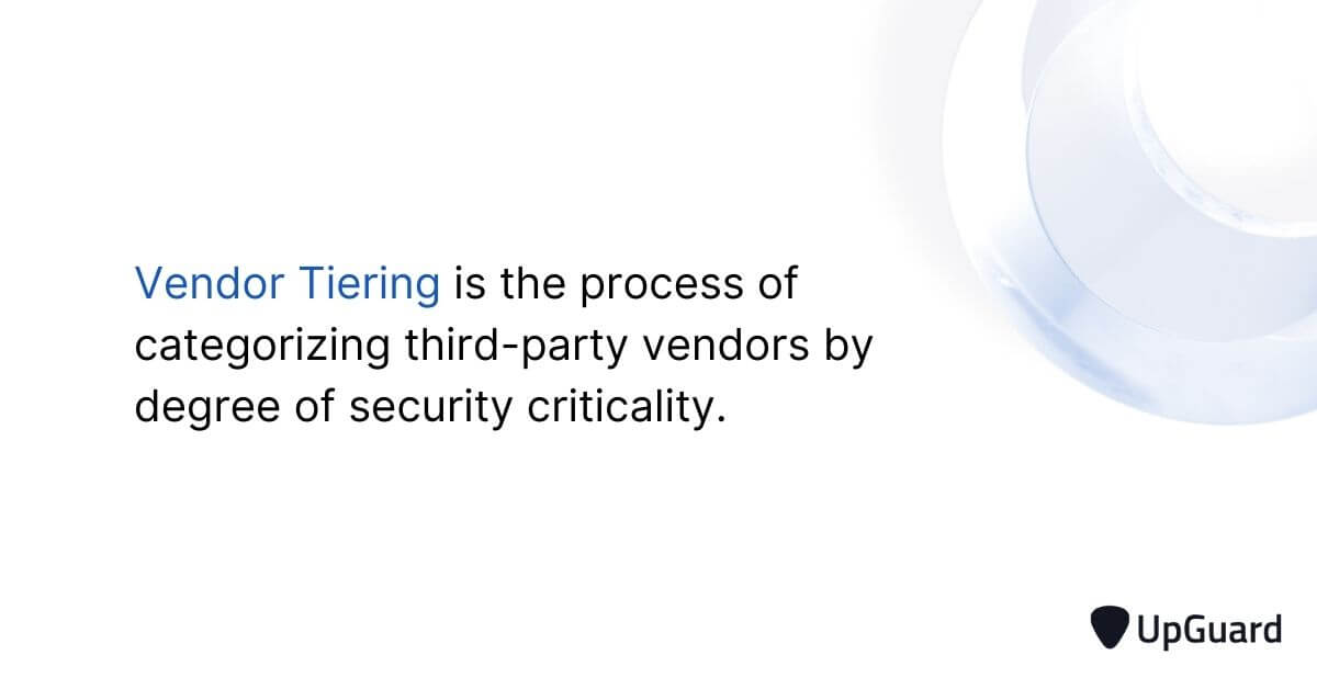 vendor tiering definition