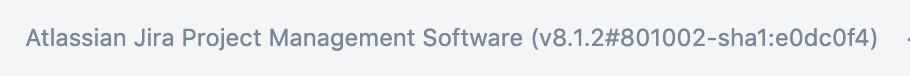 Jira version from a nasa.gov site showing an up-to-date and secure instance