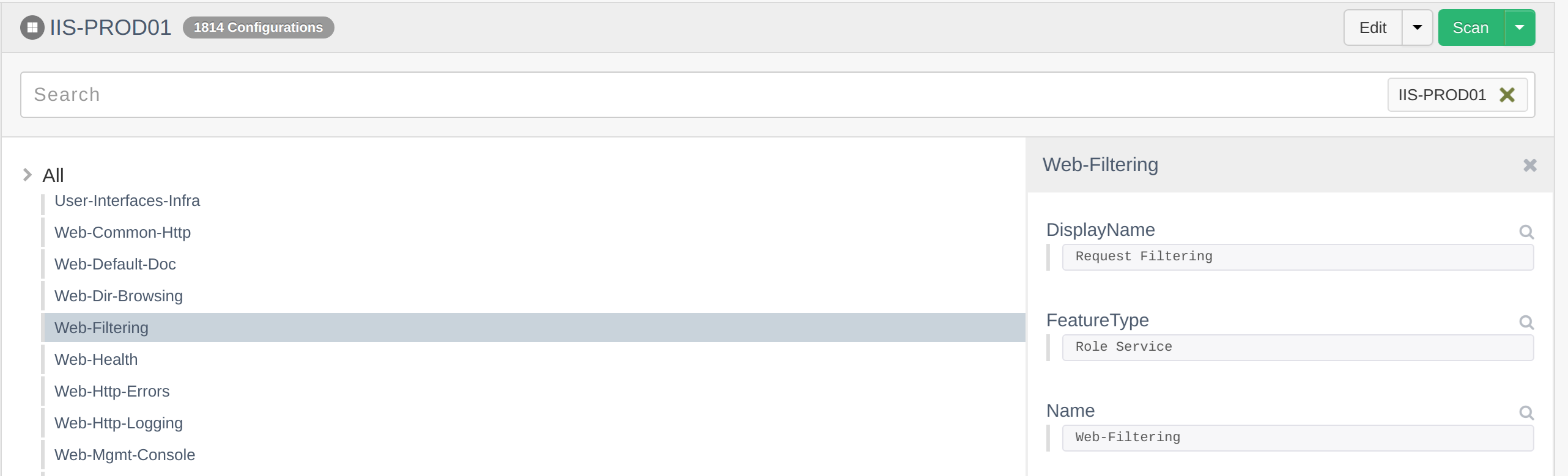 UpGuard monitors request filtering in IIS to prevent misconfigured servers from reaching production