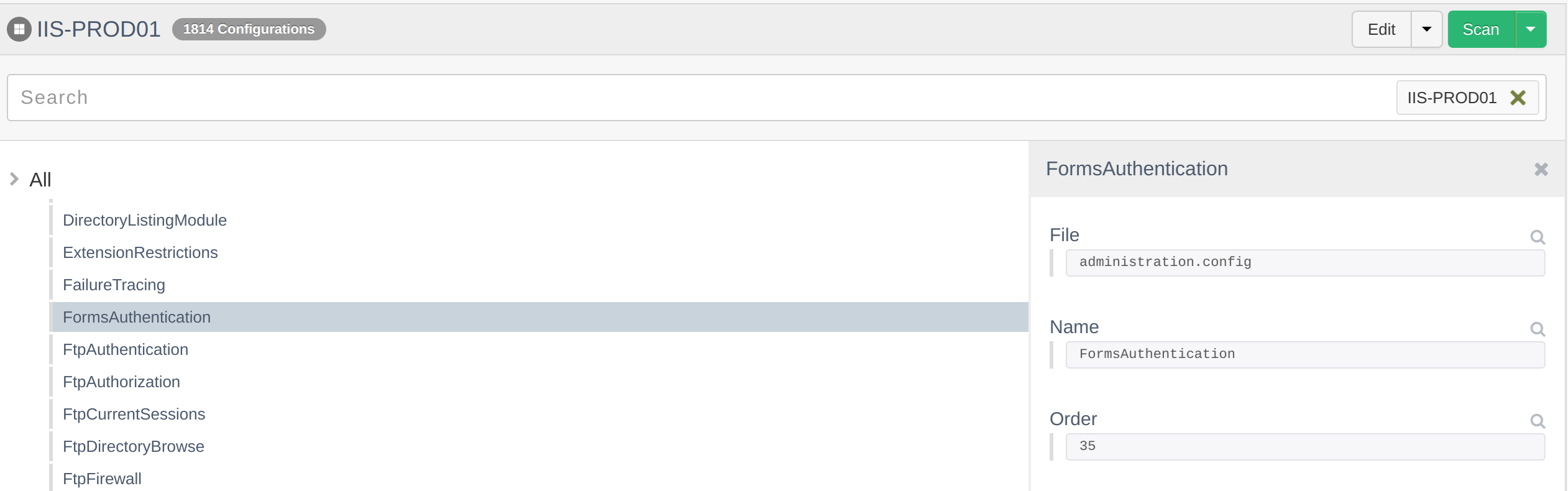 UpGuard tracks IIS authentication mechanisms