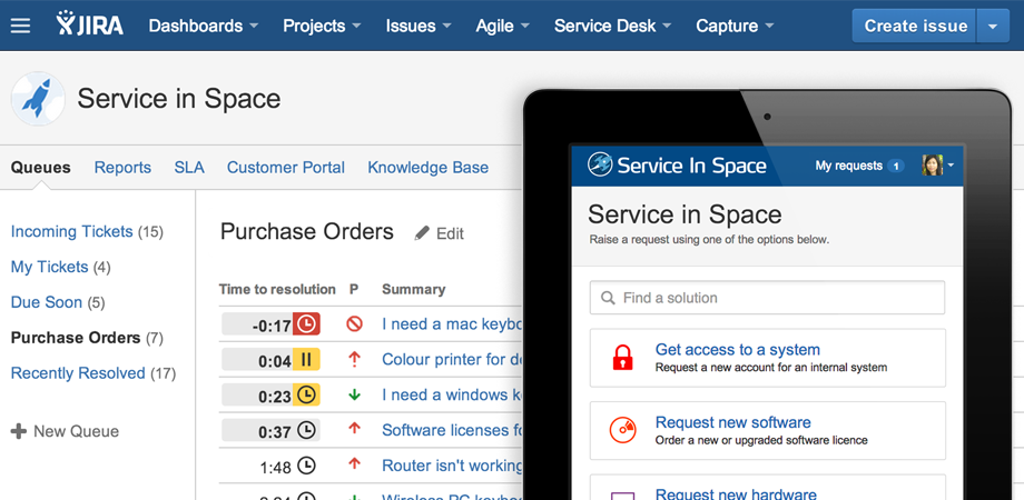 Jira Service Desk UI