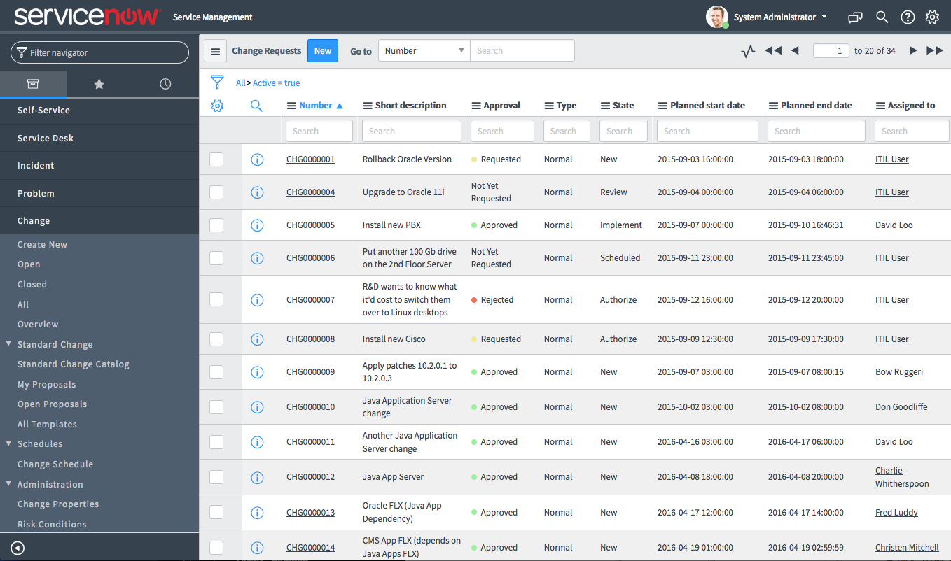 ServiceNow UI