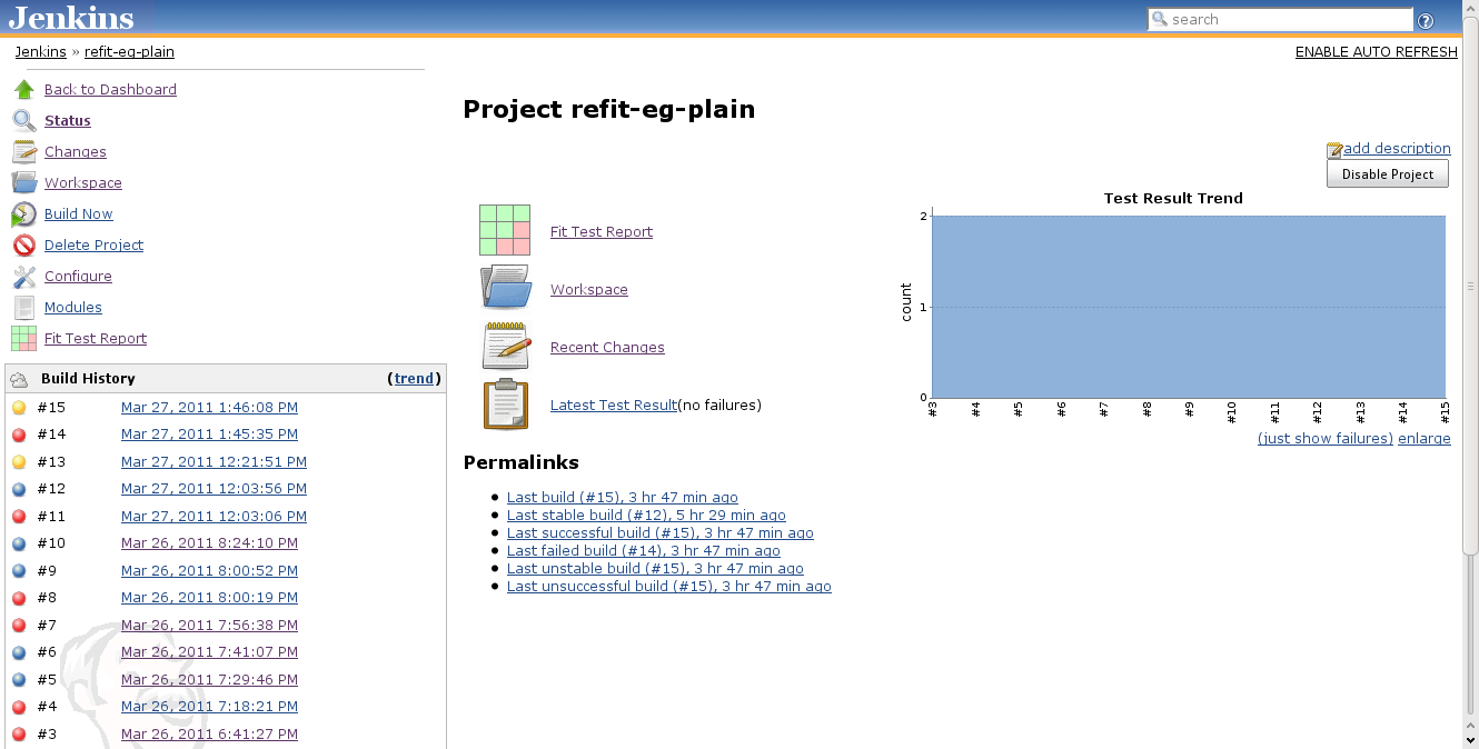 Example of the Jenkins UI