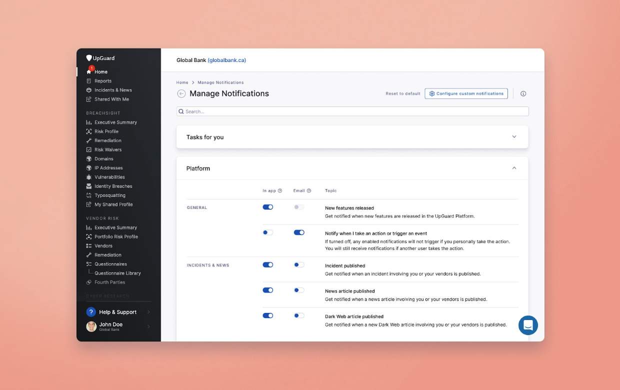 Helping you manage in-app and email notifications