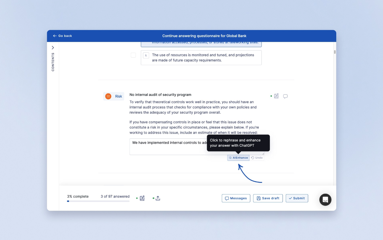 New functionality for vendors, powered by AI