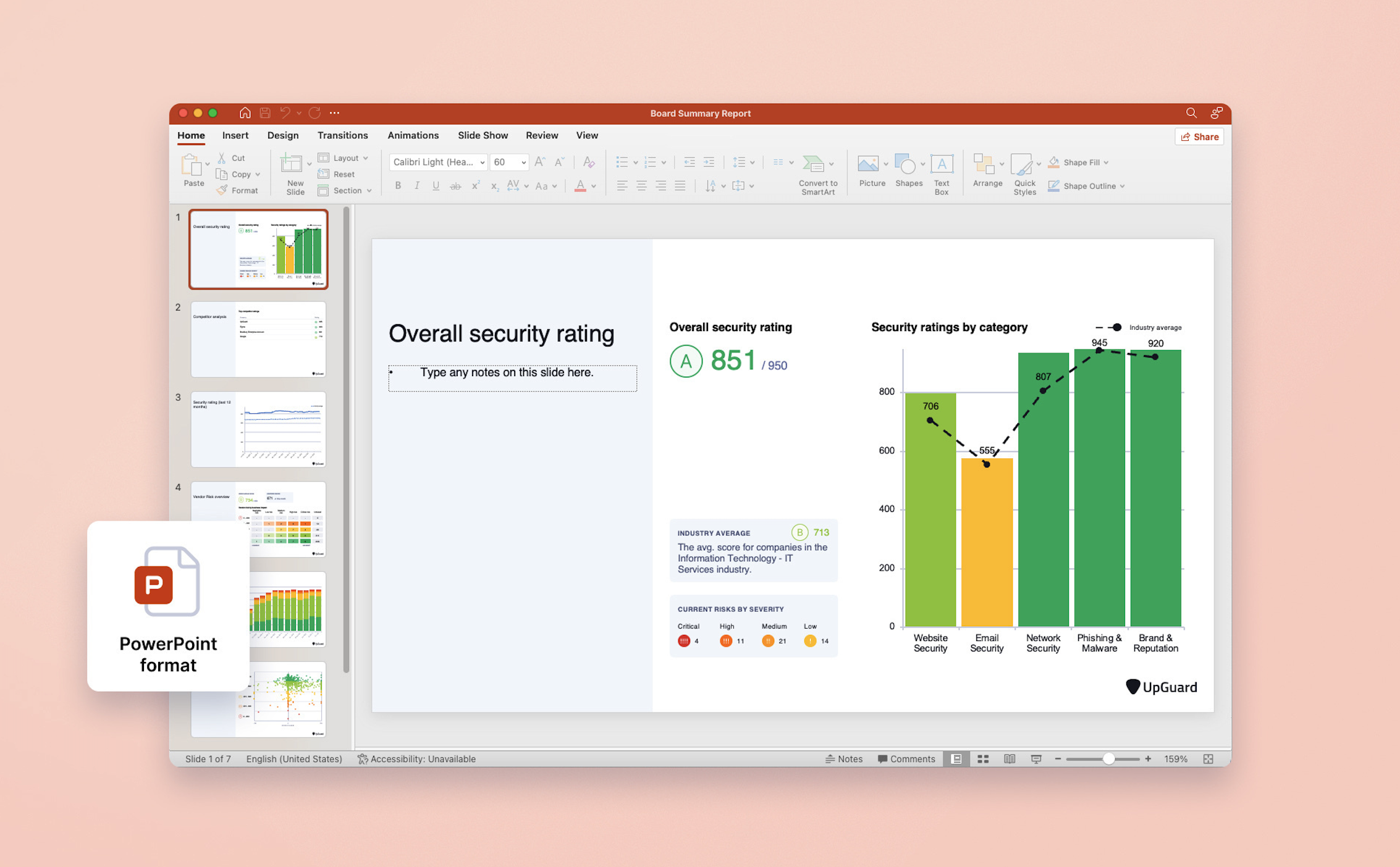 New Board Summary PowerPoint presentation, and improvements to reputation risk detection