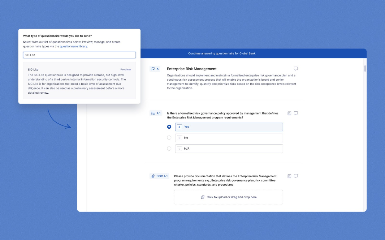 New SIG Lite questionnaire, plus big improvements to risk assessments