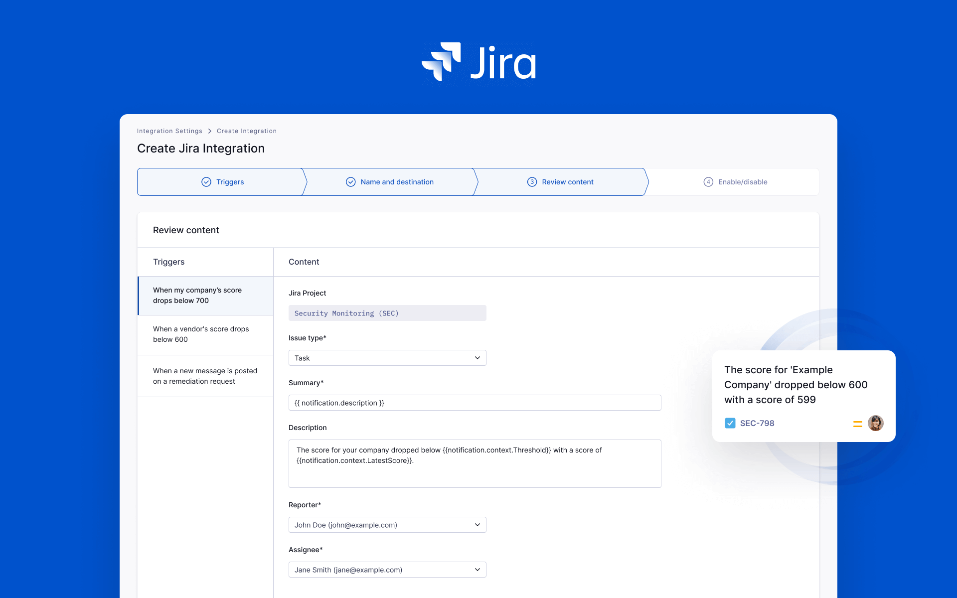 upguard jira integration
