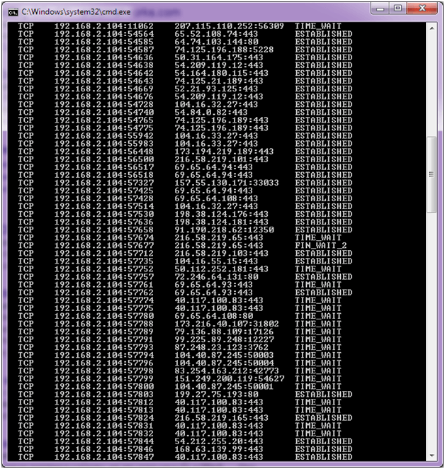 healthy web server log example
